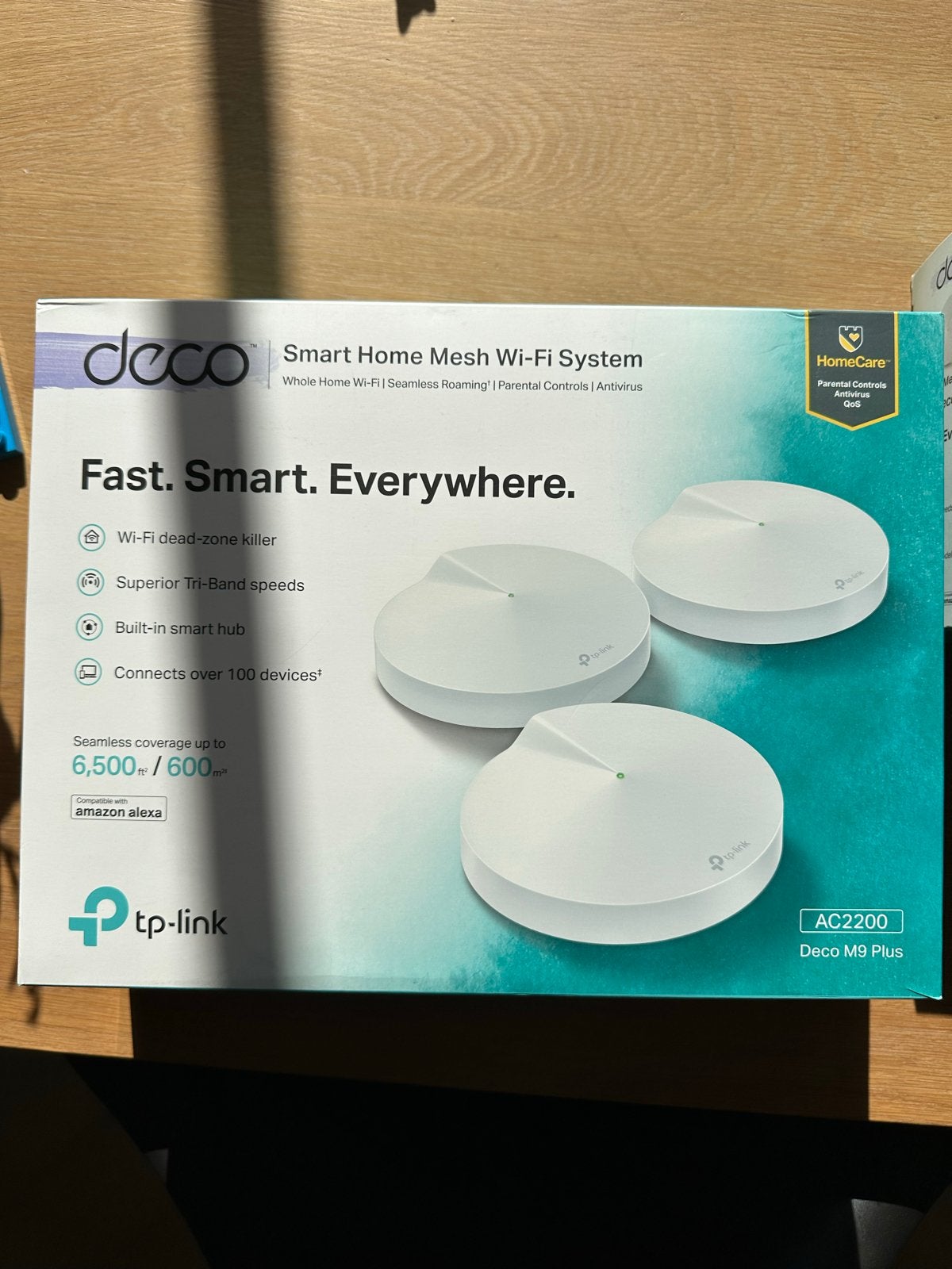 TP-Link Deco M9 Plus Mesh Wi-Fi Systeem (AC2200) 3 stuks, Ophalen of Verzenden, Zo goed als nieuw, 6 megapixel of meer, Overige modellen