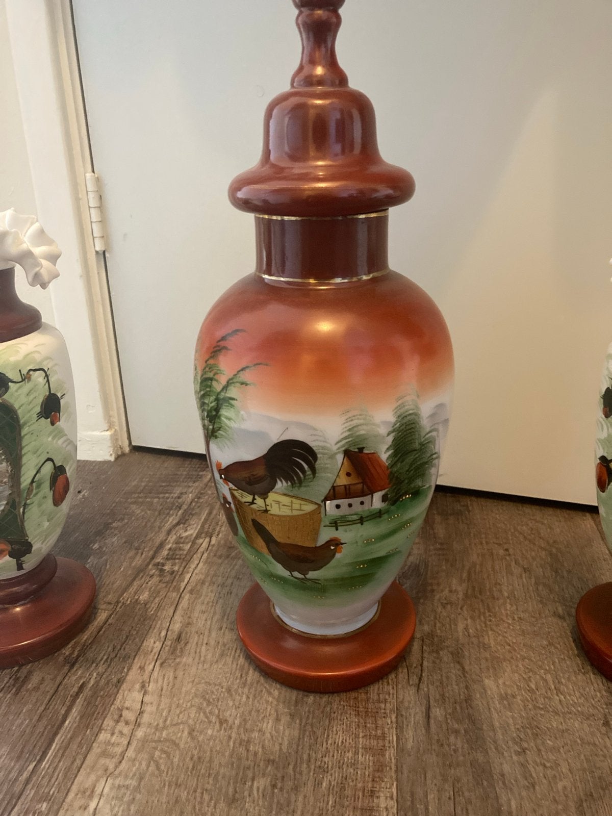 Decoratieve vazen set - Landelijk tafereel, Ophalen of Verzenden