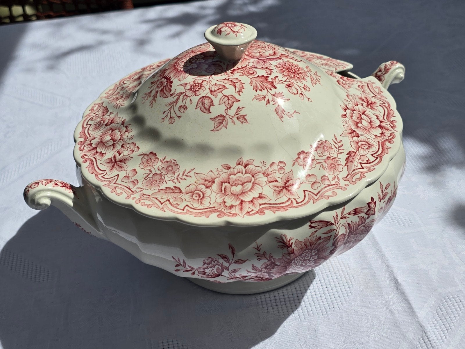Antieke Ridgeway Ironstone Staffordshire Clifton Soepterrine, Ophalen of Verzenden