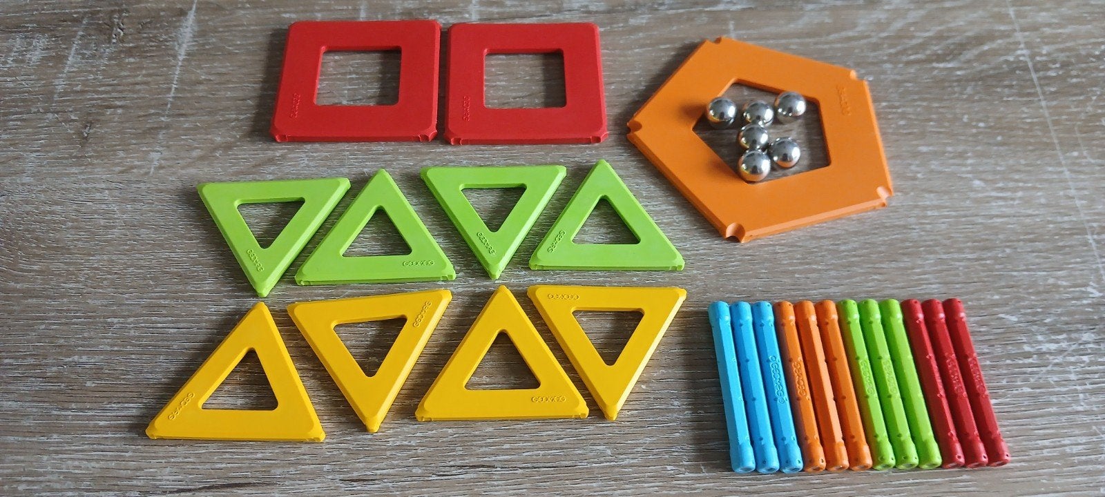 grote Geomag magnetisch staafjes panels balletjes magneet, Ophalen of Verzenden, Zo goed als nieuw, Overige merken