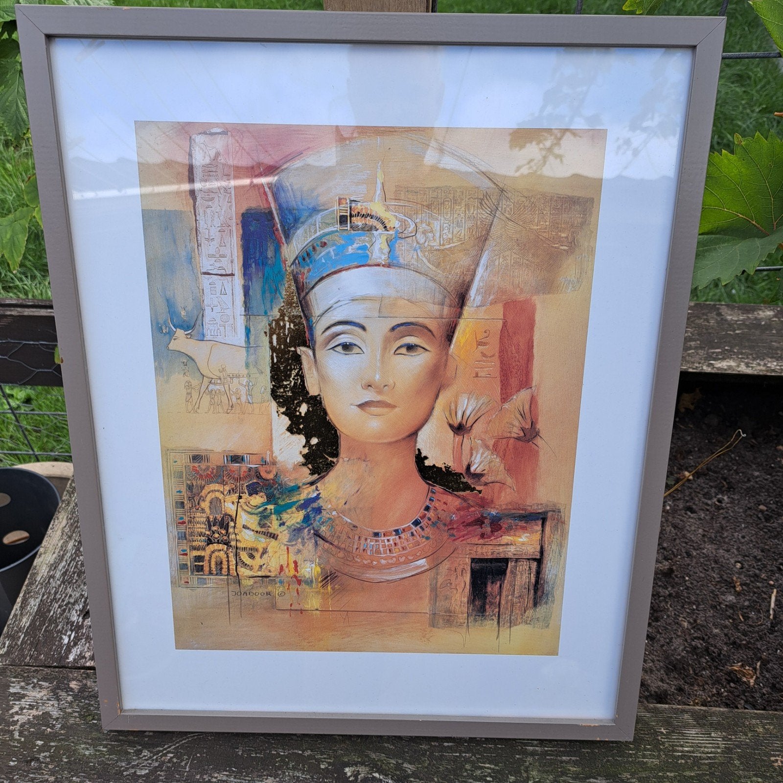 Ingelijste print van Nefertiti, 50 – 75, Minder dan 50 cm, Ophalen of Verzenden, Print