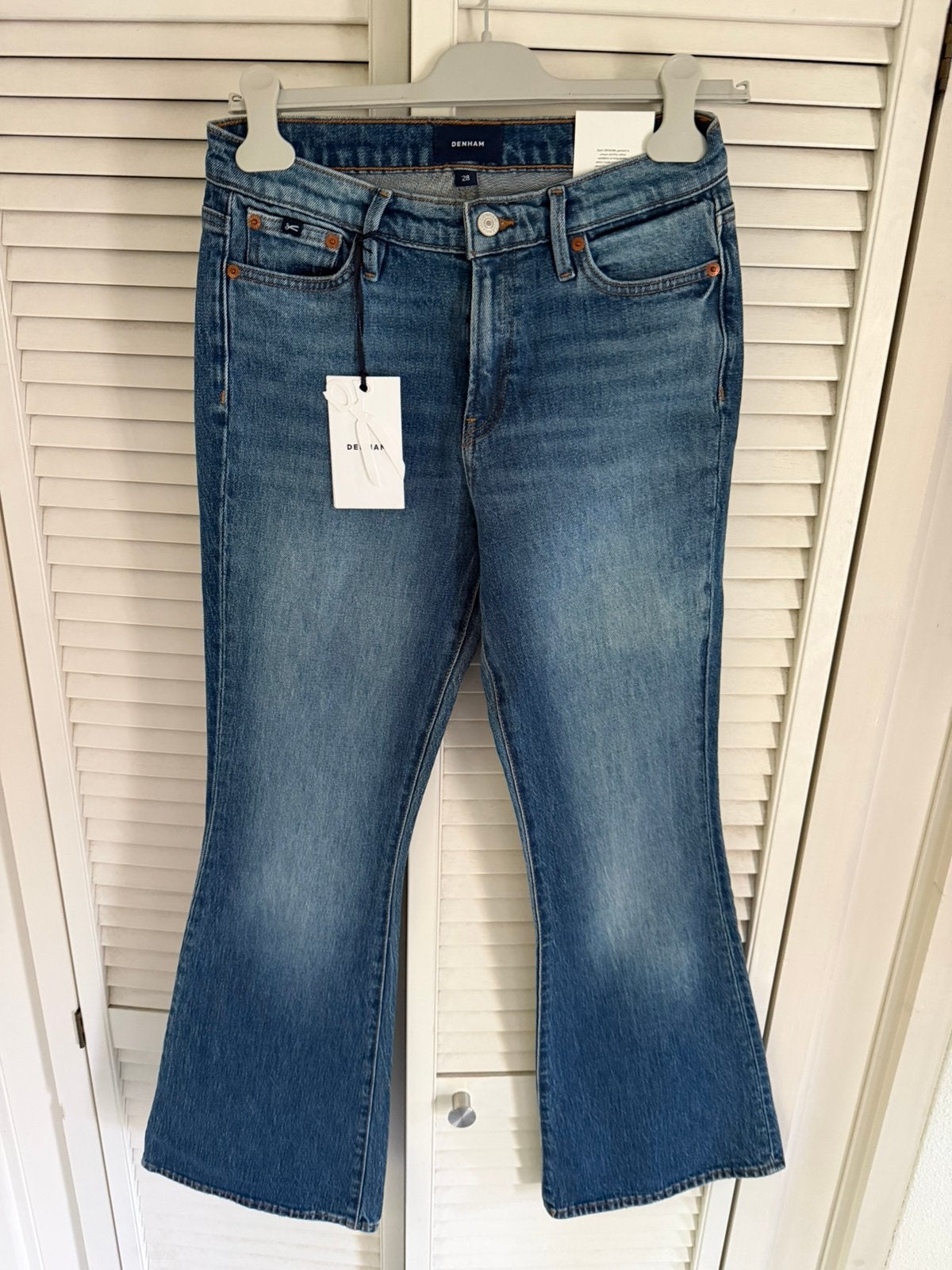 Nieuwe Denham Ami flared dames jeans 28-30, Verzenden, Nieuw, Blauw, W28 - W29 (confectie 36)