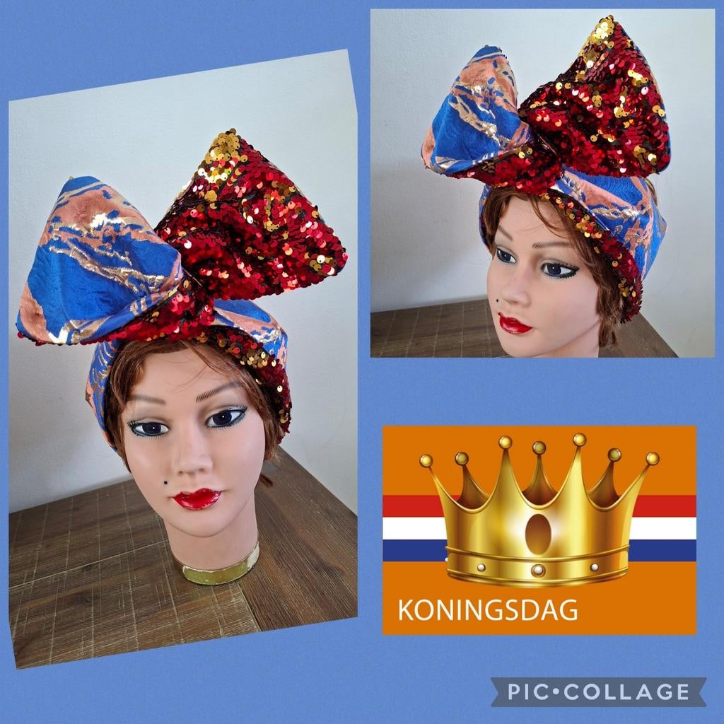 Koningsdag haarwrap glitterwrap, Ophalen of Verzenden, Nieuw, Oranje of Koningsdag, Accessoires