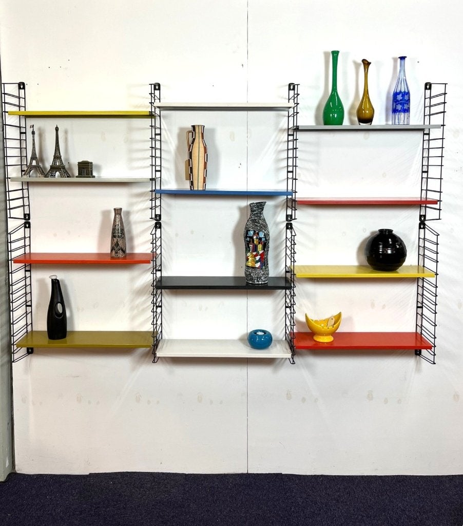 Groot vintage design Tomado wandrek van A. Dekker, jaren 60., Huis en Inrichting, Woonaccessoires | Wandplanken en Boekenplanken