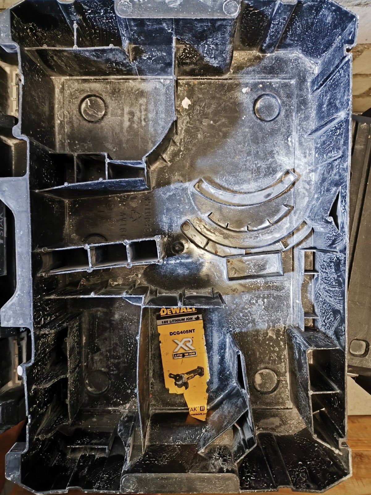 DeWalt TSTAK inlay DCG405NT XR 18V Accu Haakse Slijper, Ophalen of Verzenden, Gebruikt