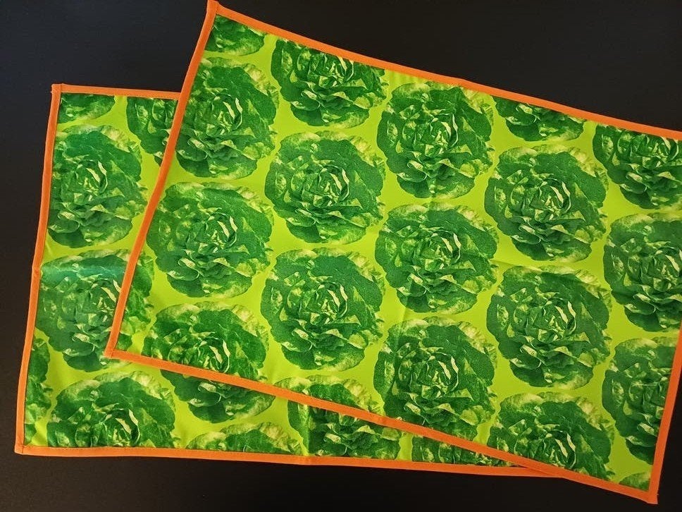 The Greenery placemats met afbeelding van kroppen sla, Nieuw, Ophalen of Verzenden, Overige materialen, Overige merken