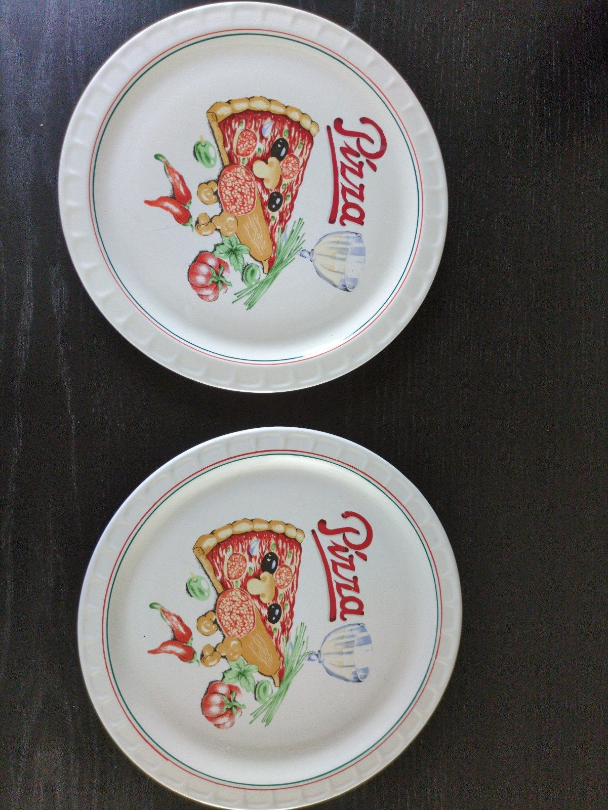 2x pizza bord, borden, Ophalen of Verzenden, Porselein, Overige stijlen, Bord(en)