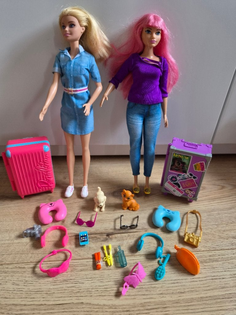 Barbie en Daisy gaan op reis, 2 setjes, Ophalen of Verzenden, Gebruikt, Barbie