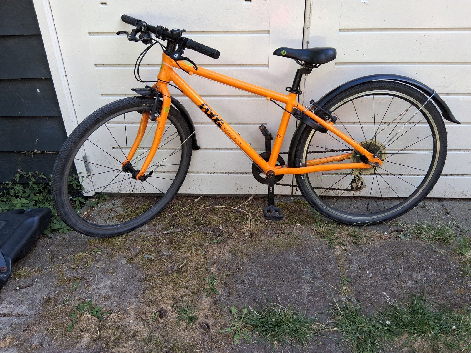 Frogbike-oranje hybrid frog 69, Fietsen en Brommers, Ophalen
