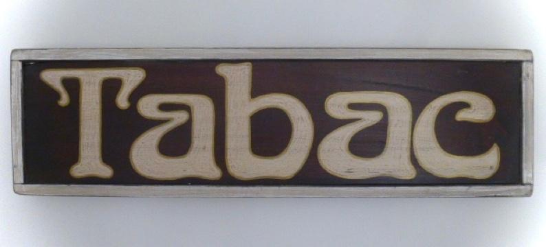 Geschilderd reclame bord/Tabac/Frans/Frankrijk/Art Nouveau, Reclamebord, Ophalen of Verzenden, B6, Dj.kammeraat@telfort.nl