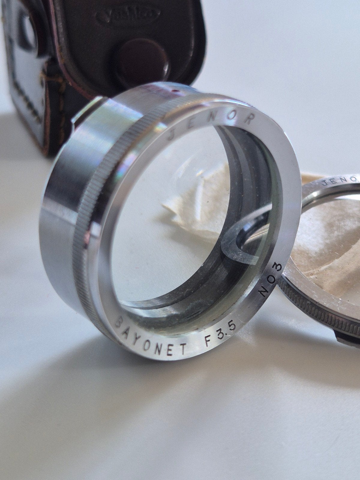 Vintage close-up set (voorzetlenzen) van het merk Jenor, ste, Overige merken, Gebruikt, Minder dan 50 mm, Overige typen