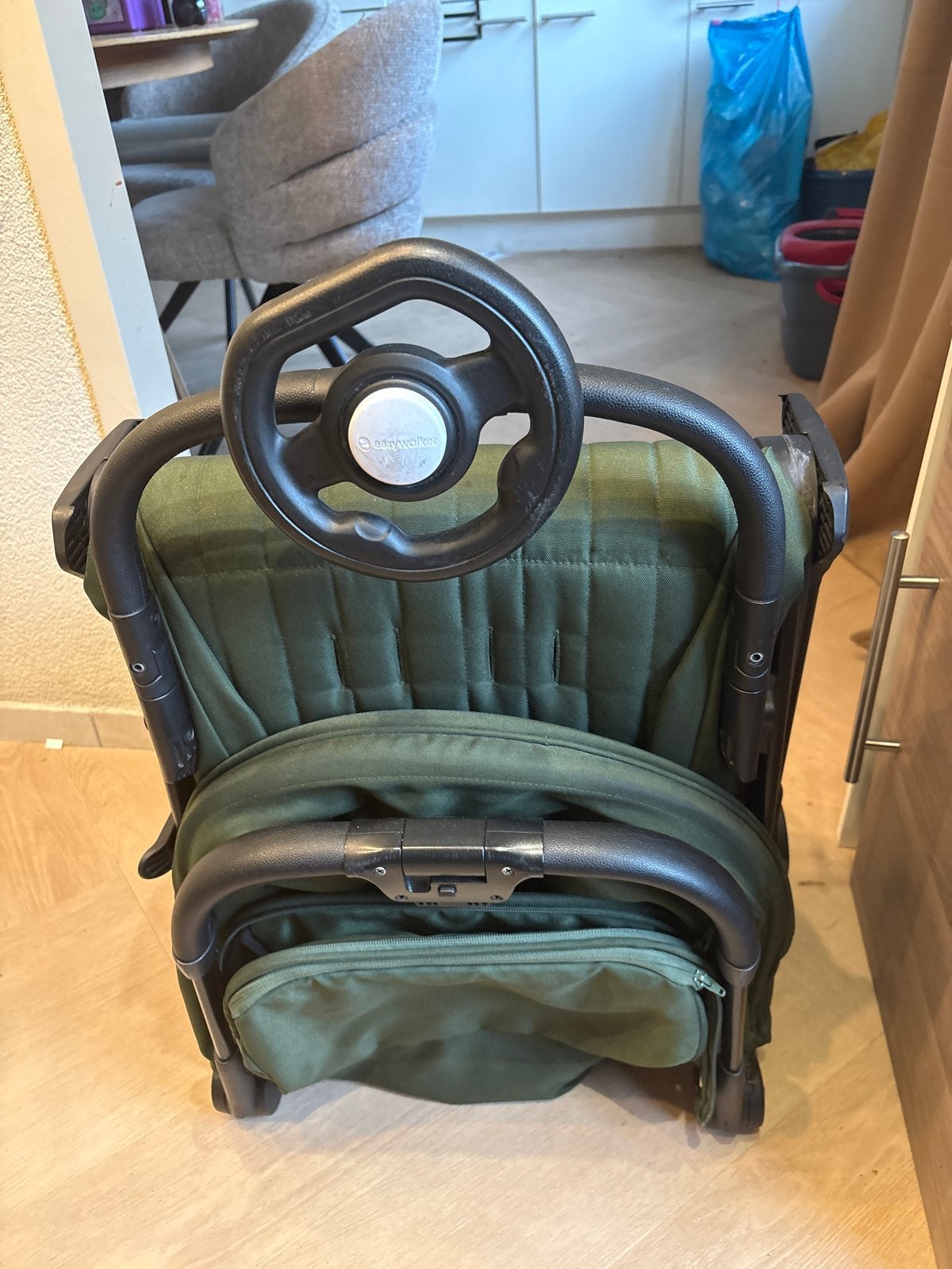 Easywalker Kinderwagen Groen met Stuurtje, Ophalen, Gebruikt, Kinderwagen, Overige merken