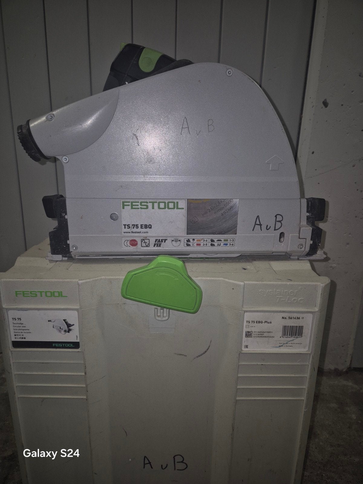 Festool TS 75 EBQ invalzaag met Systainer, Doe-het-zelf en Verbouw, Ophalen, Gebruikt, Invalzaag, 70 mm of meer