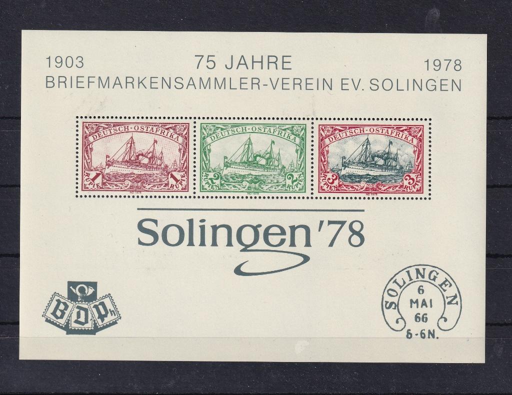 A81) spec uitgave Deutsch Ostafrika Solingen MNH, Verzenden, Overige periodes, Postfris