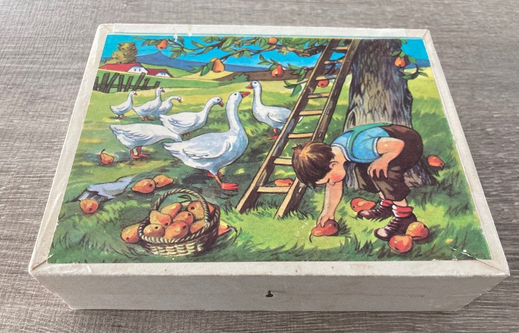 Ouderwetse blokken puzzel, Ophalen of Verzenden, Minder dan 500 stukjes, Gebruikt, Overige typen