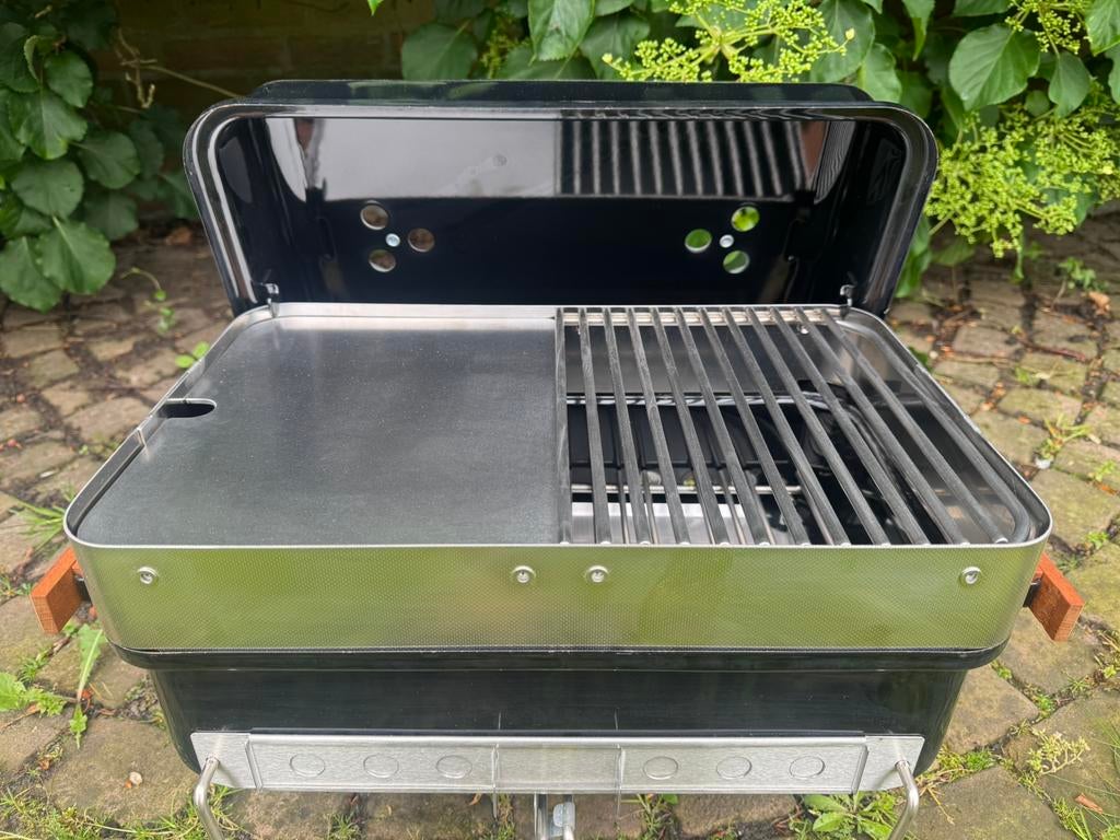 WGA RVS 6mm rooster/plancha/verhoger combi Weber Go Anywhere, Tuin en Terras, Ophalen, Nieuw, Met accessoires