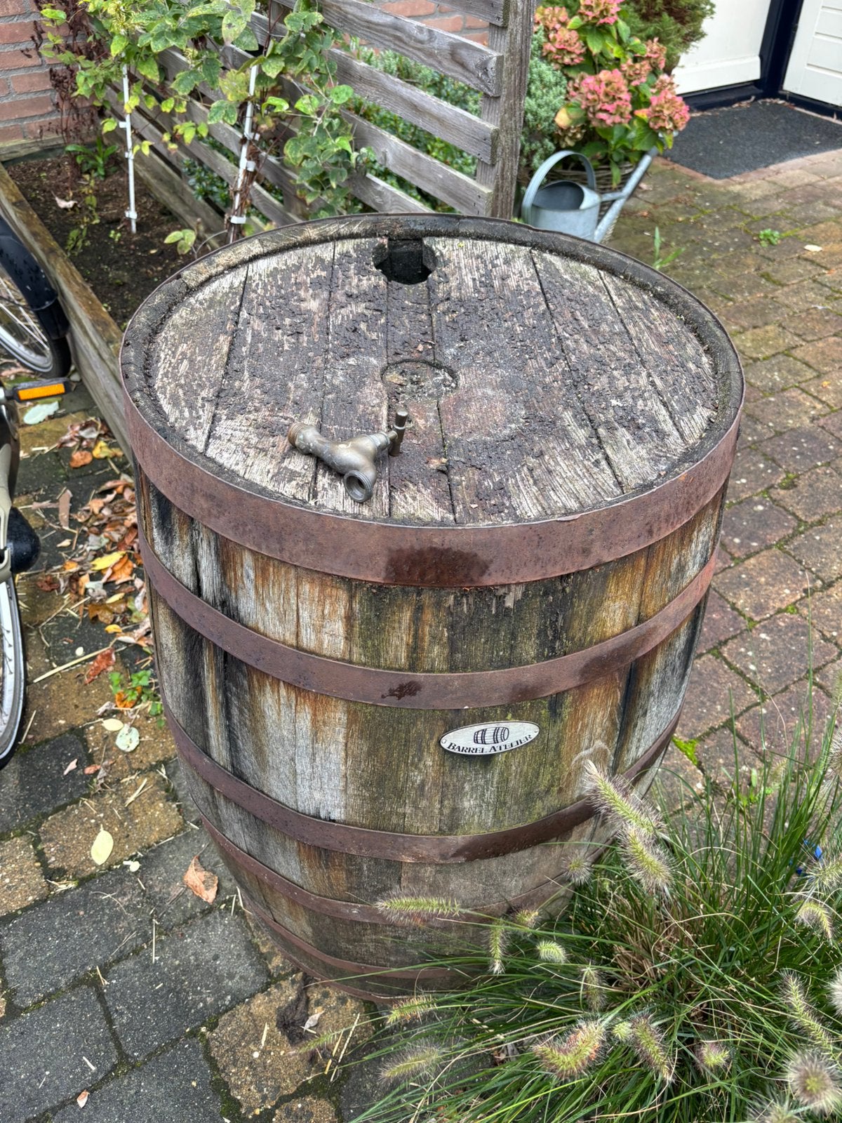 Regenton, Tuin en Terras, Regentonnen, 75 tot 150 liter, Ophalen, Gebruikt, Met kraantje