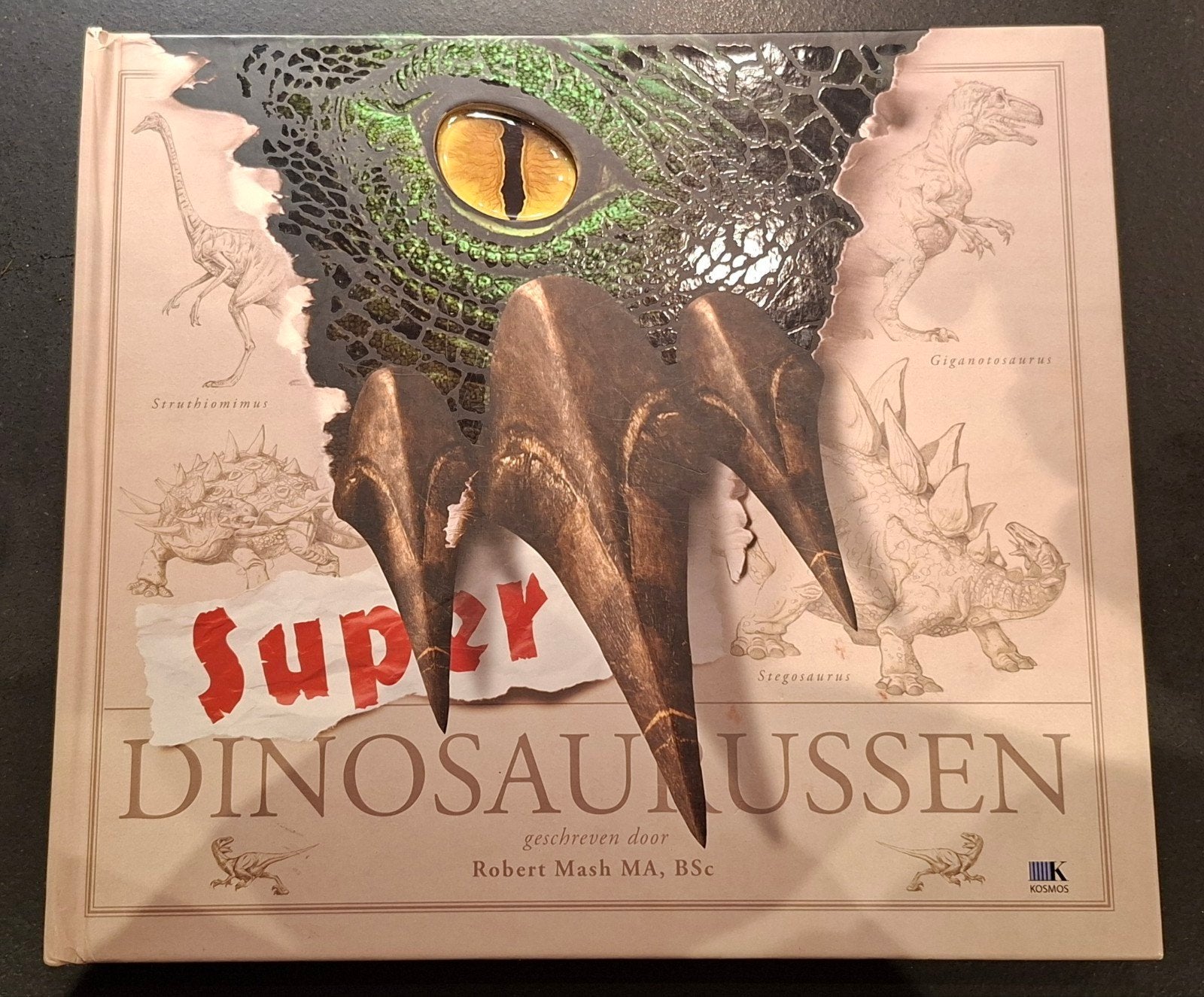 Super Dinosaurussen Boek met T-Rex Kaak Poster, Ophalen of Verzenden, Zo goed als nieuw, Robert Mash MA, BSc, Natuurwetenschap
