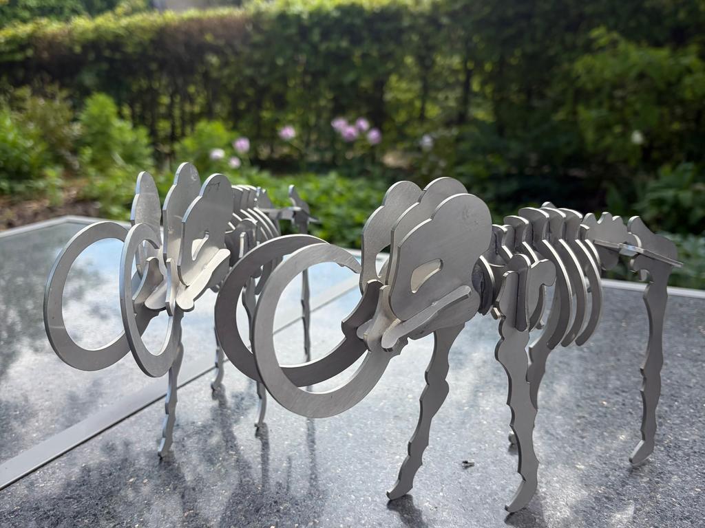 Metalen mammoet skelet model - 2 stuks, Ophalen of Verzenden, Nieuw, Metaal, Decoratieobject