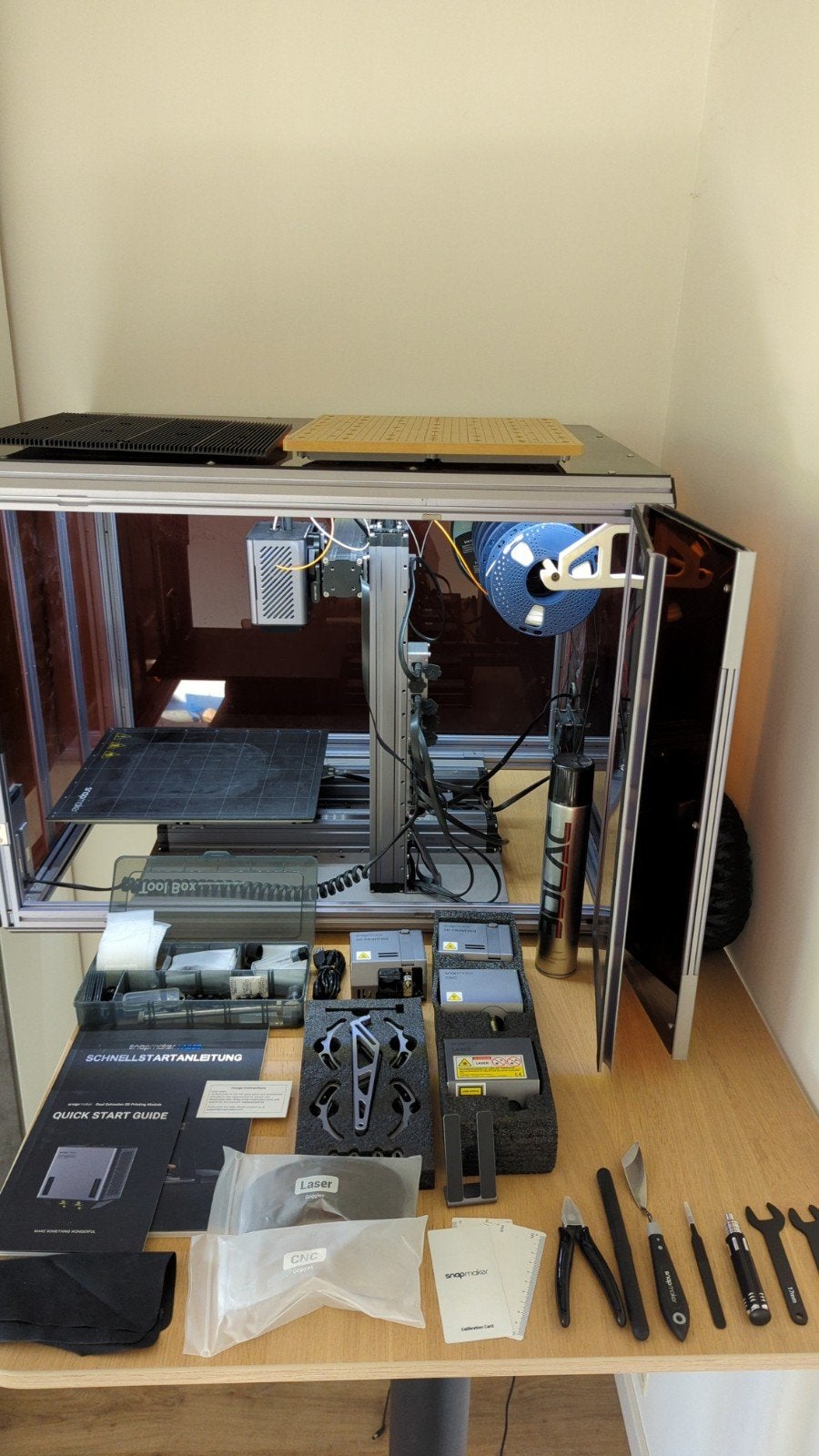 Snapmaker A350 3-in-1 + upgrades, Ophalen, Zo goed als nieuw, Filament, Snapmaker