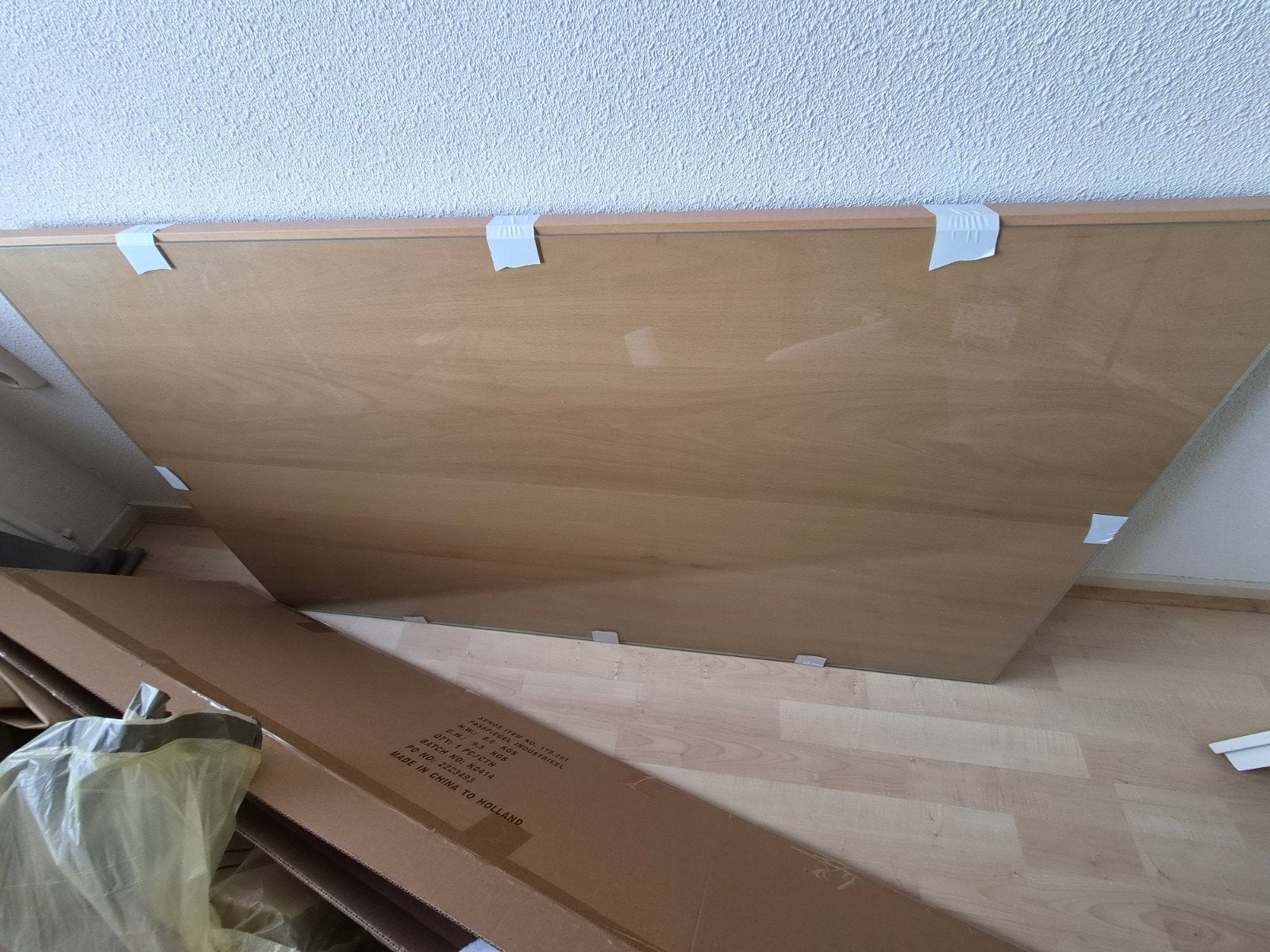 Ikea bureau met glazen blad en ladekastje, Huis en Inrichting, Ophalen of Verzenden, Zo goed als nieuw, IKEA