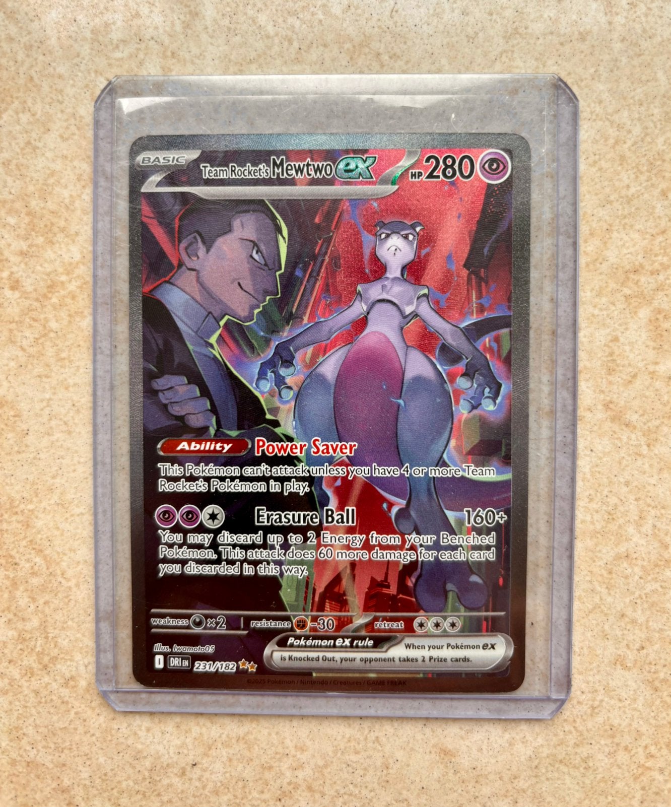 Team Rocket's Mewtwo GX (231/182) Pokémon Kaart - Zeldzaam‼️, Ophalen of Verzenden, Zo goed als nieuw, Losse kaart