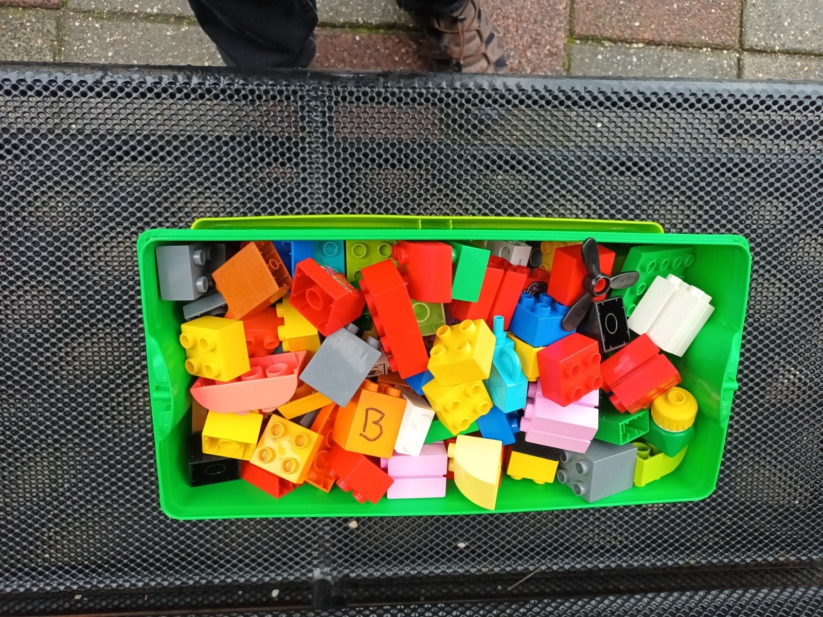 bak met duplo blokken, Kinderen en Baby's, Ophalen, Zo goed als nieuw, Duplo