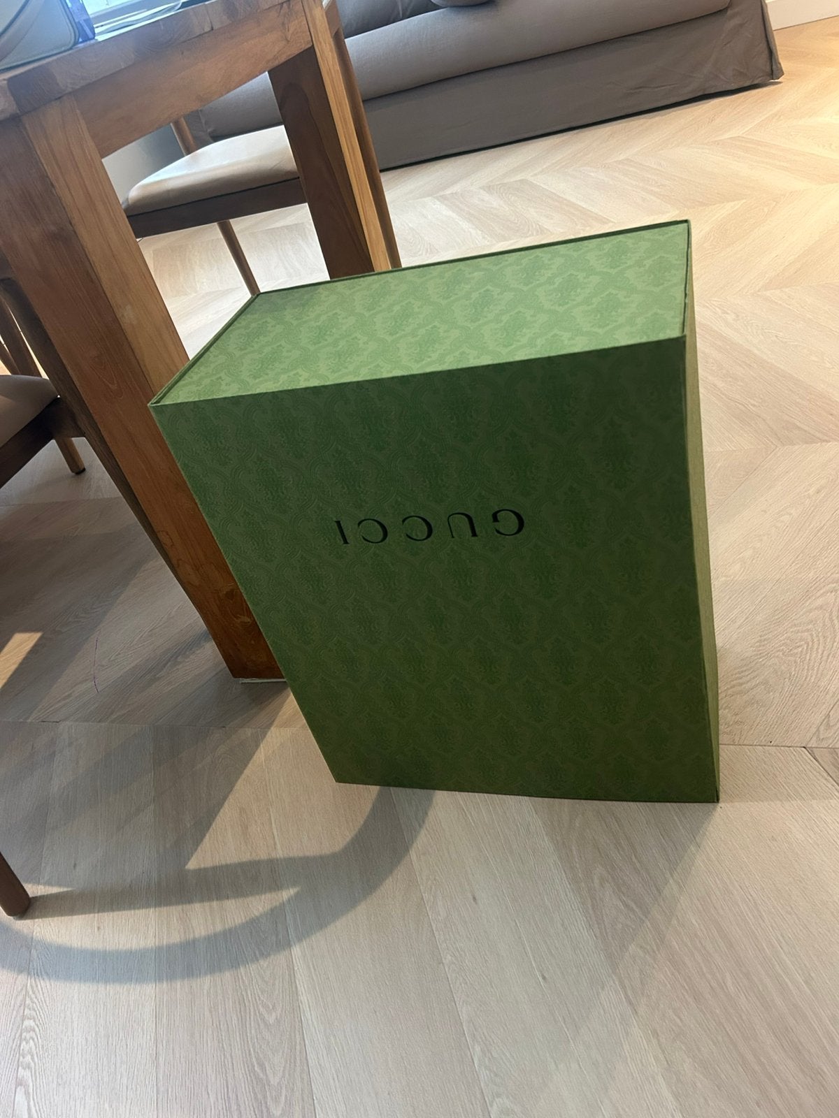 XXL Gucci doos (leeg) met tas, Sieraden, Tassen en Uiterlijk, Tassen | Damestassen, Ophalen, Zo goed als nieuw, Groen, Handtas