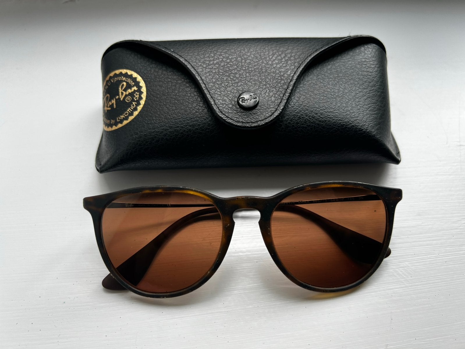 Ray-Ban zonnebril op sterkte (-2.50/-2.00), Zonnebril op sterkte, Bruin, Ophalen of Verzenden, Zo goed als nieuw
