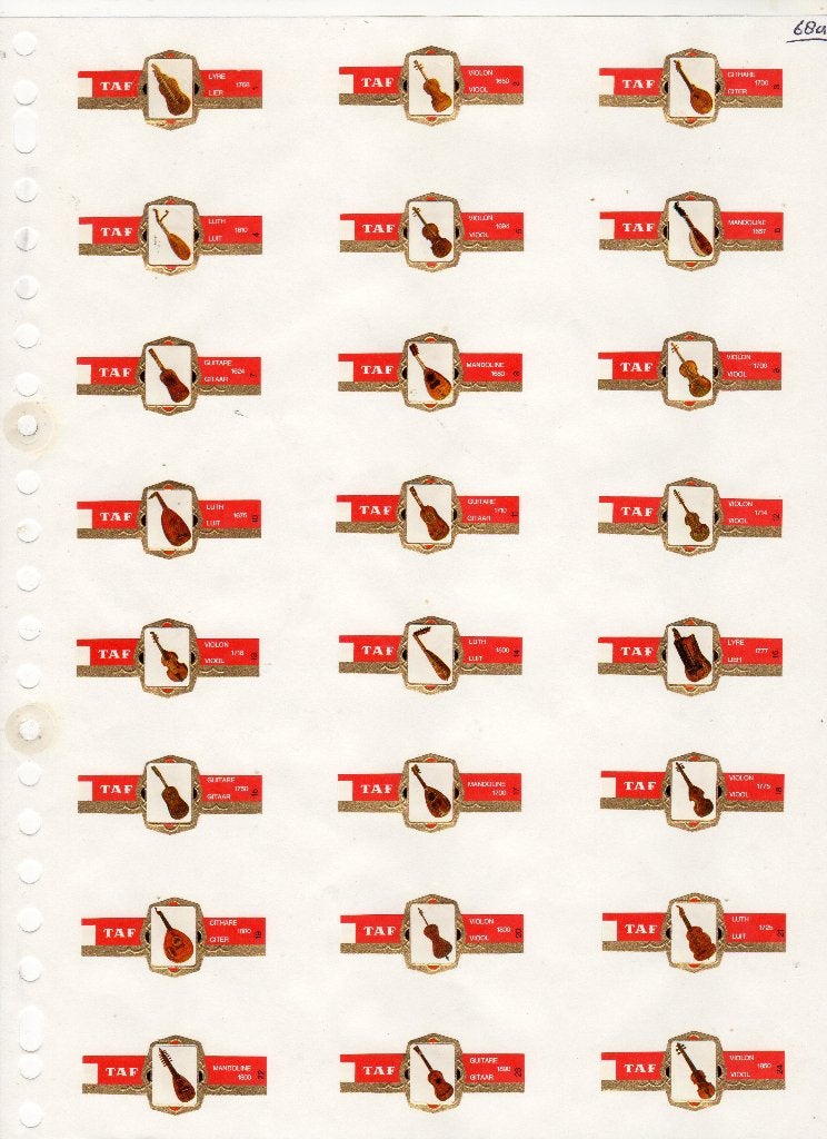 TAF  M.M.  KF  Snaarinstrumenten, Verzenden, Zo goed als nieuw, Sigarenbandjes