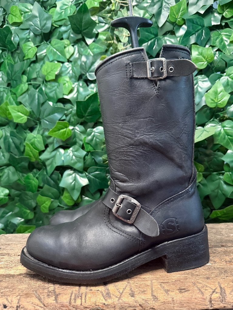 Bijna Nieuwe Biker Boots van Sendra maat 42, Sendra, Zwart, Boots, Nieuw