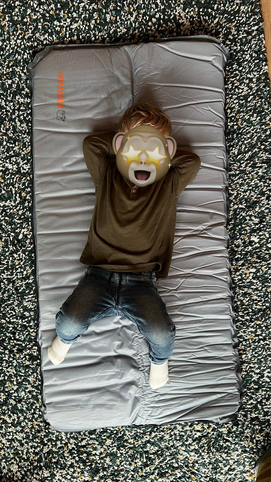 Deryan opvouwbare zelfblazende matras, Zo goed als nieuw, Matras, Eenpersoons, 70 cm of minder