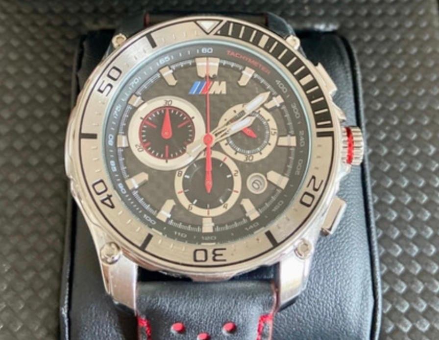 BMW M Carbon Chronograph Edition Polshorloge, Sieraden, Tassen en Uiterlijk, Ophalen of Verzenden, Leer, Overige merken