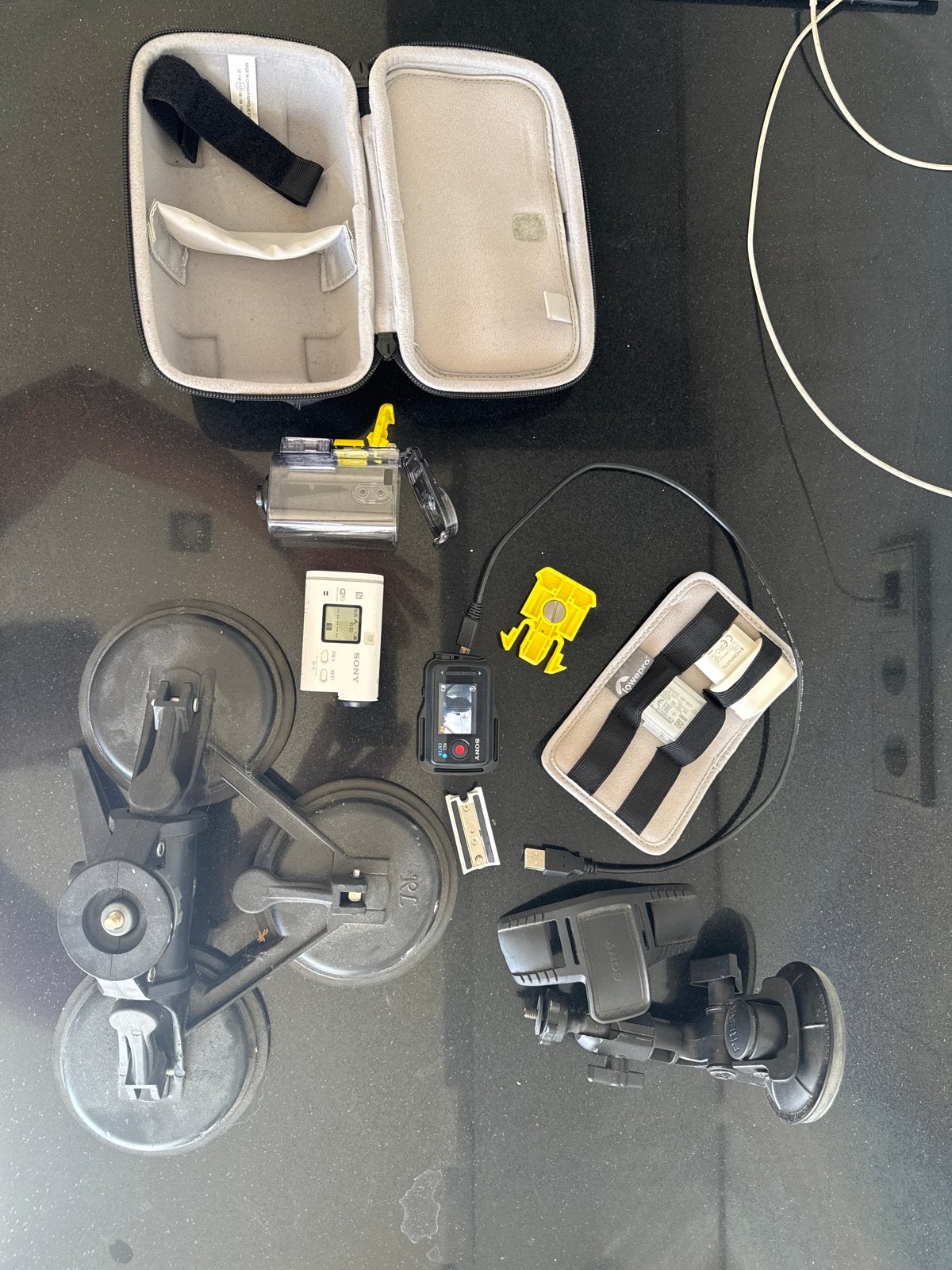 Sony Action Cam HDR-AS100V met accessoires, Audio, Tv en Foto, Ophalen of Verzenden, Gebruikt, Sony