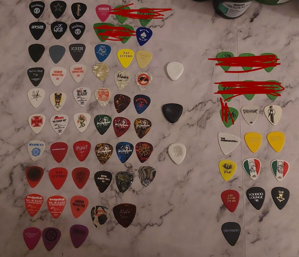Gitaar plectrums - Diverse merken en designs, Verzenden, Gebruikt, Akoestische gitaar