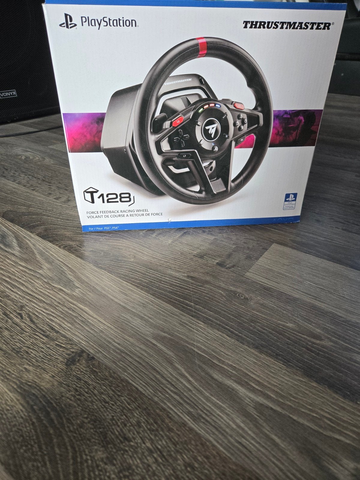 Thrustmaster T128 racestuur met leren  Playseat .., Ophalen, Zo goed als nieuw, Stuurtje of Sportattribuut