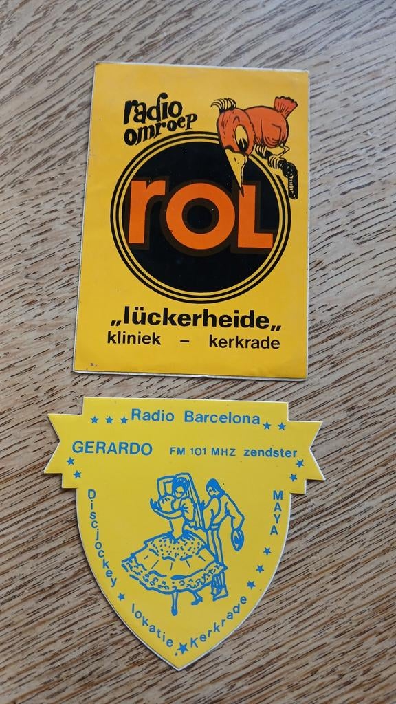 Sticker piraat amateur zender ROL/Barcelona  KERKRADE, Verzamelen, Ophalen of Verzenden, Zo goed als nieuw