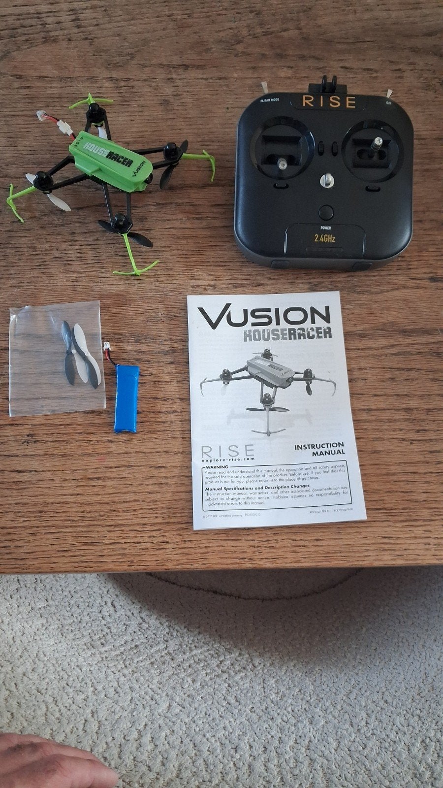 FPV drone Whoop, House racer, met zender en lipo, Elektro, RTF (Ready to Fly), Gebruikt, Quadcopter of Multicopter