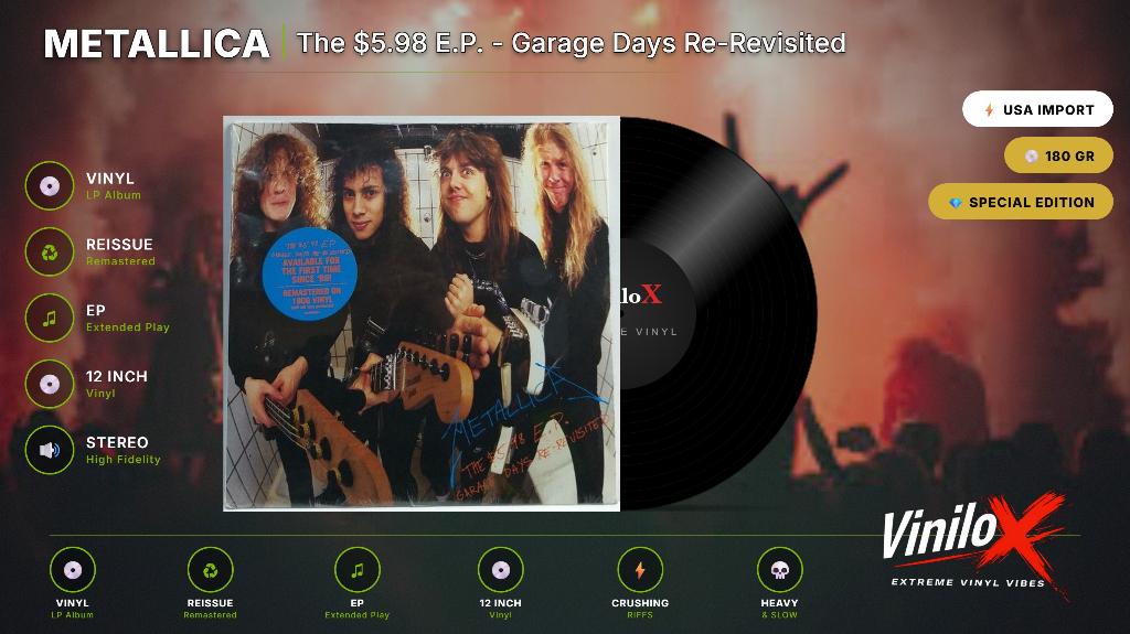Metallica – The $5.98 E.P. - Garage Days Re-Revisited | 12", Fotohoes, Ophalen of Verzenden, Nieuw in verpakking