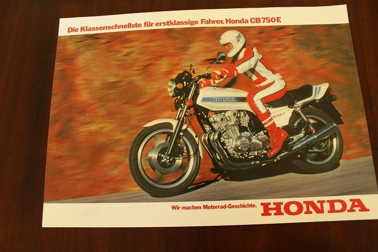 Honda CB750F  motorrad brochure motorfiets folder CB 750 F, Ophalen of Verzenden, Honda