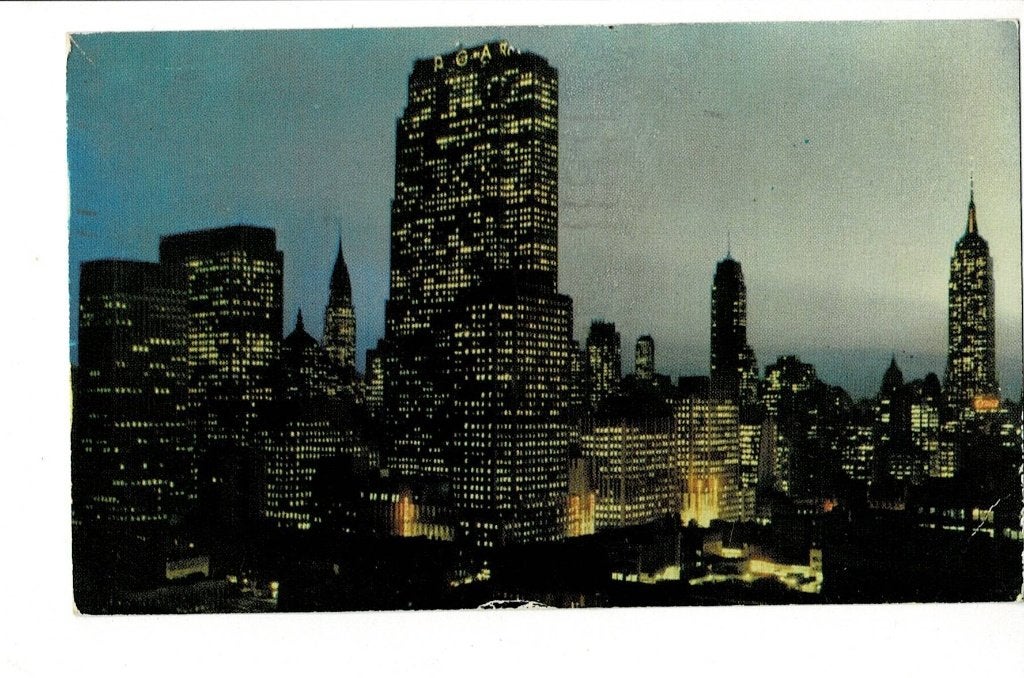 New York, Midtown Skyline, Ophalen of Verzenden, 1960 tot 1980, Gelopen, Buiten Europa