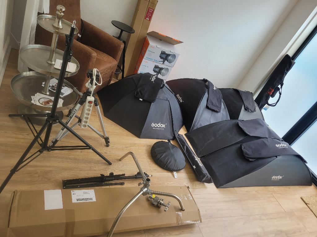 Godox studioflitser set zeer compleet, Ophalen, Zo goed als nieuw, Overige merken