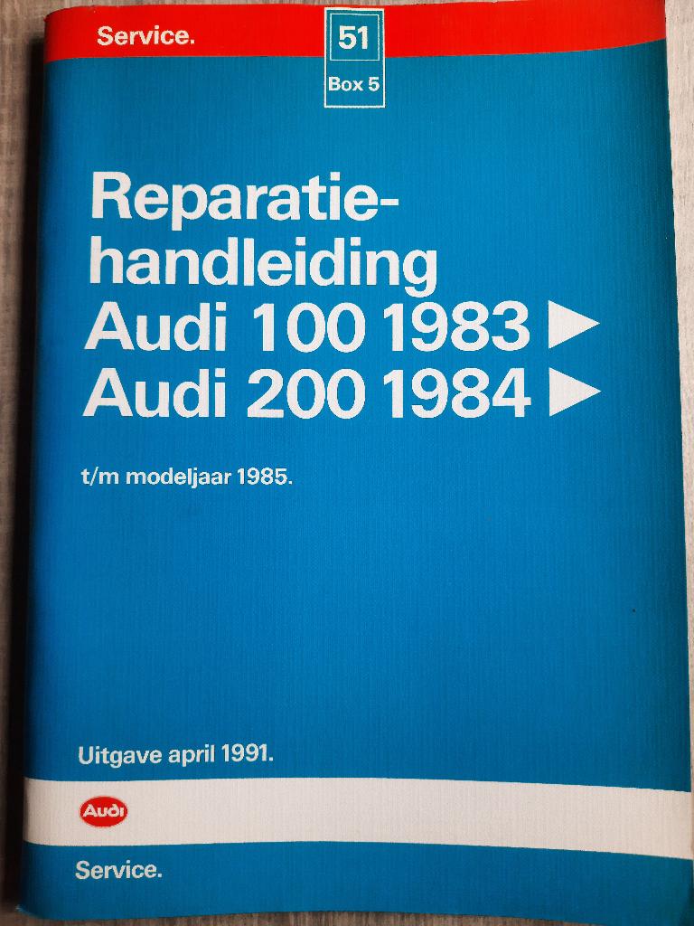 Audi 100 / 200 Type 44 dealer werkplaatsboek Onderhoudswerk, Ophalen of Verzenden