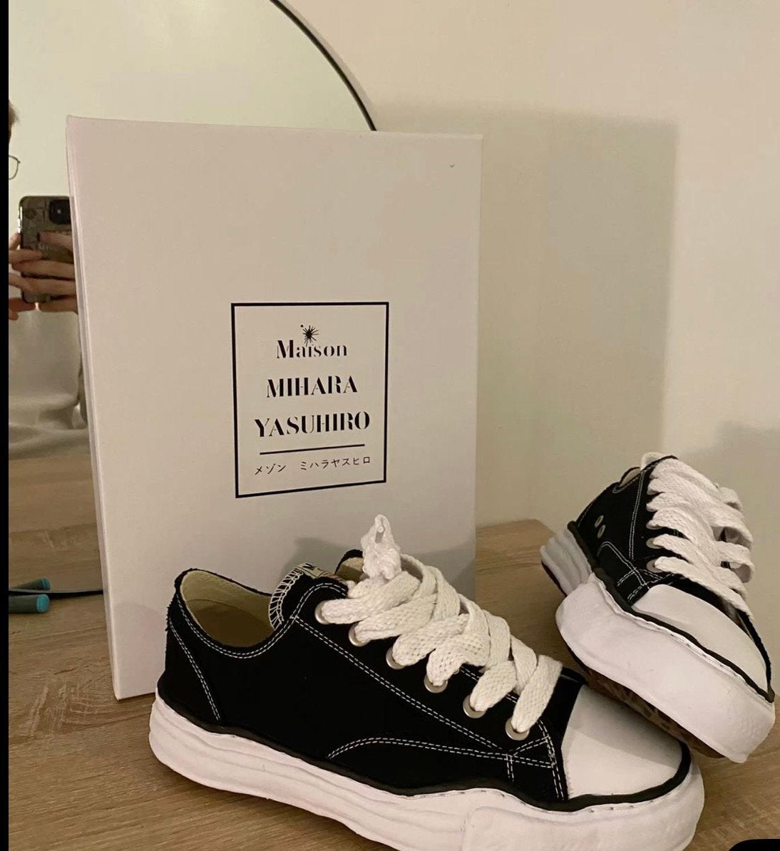 Maison mihara peterson, Ophalen of Verzenden, Zo goed als nieuw, Zwart, Sneakers of Gympen
