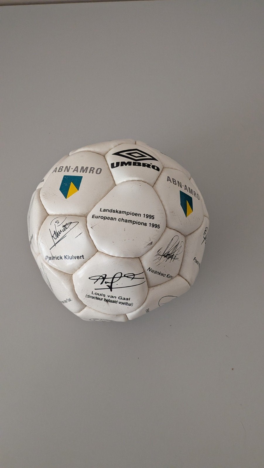 Gesigneerde Ajax Landskampioen 1995 - Collectors item, Maat XL, Ophalen, Nieuw, Bal