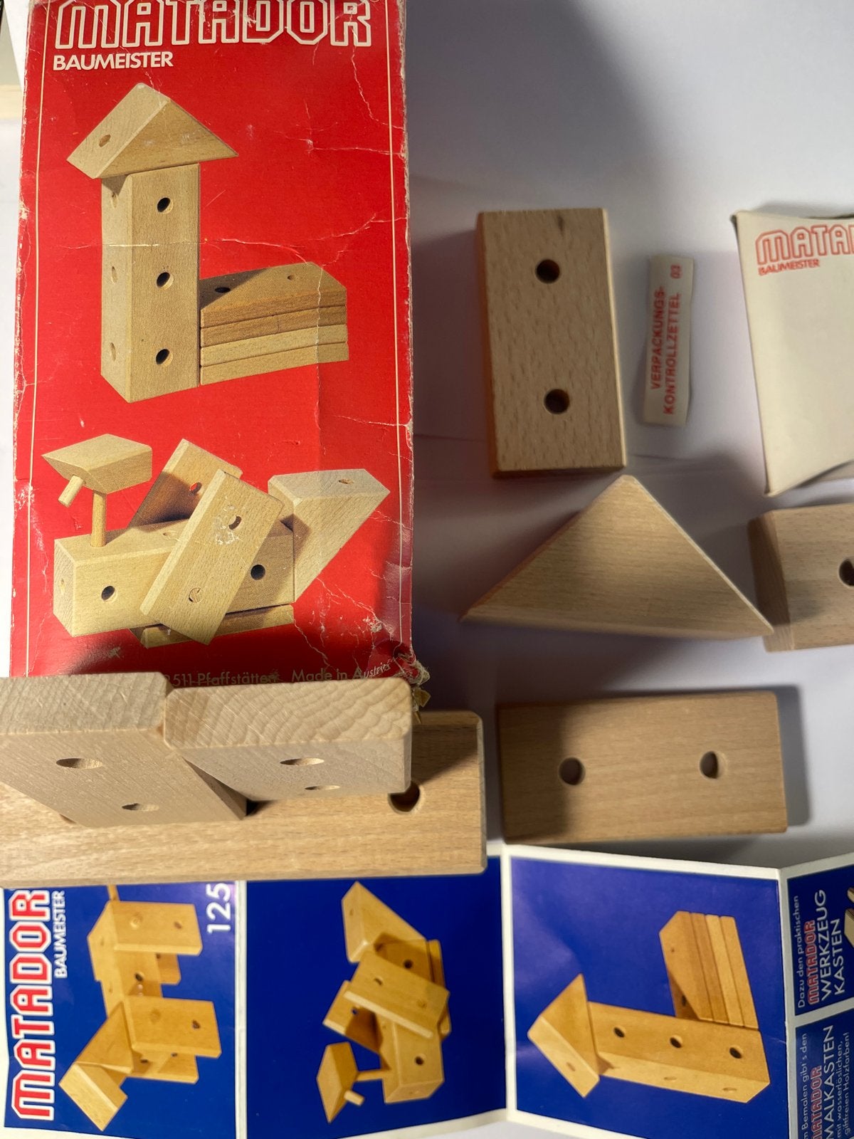Vintage Matador Baumeister (No. 125) Houten Bouwset, Kinderen en Baby's, Speelgoed | Houten speelgoed, Verzenden, Gebruikt, Overige typen