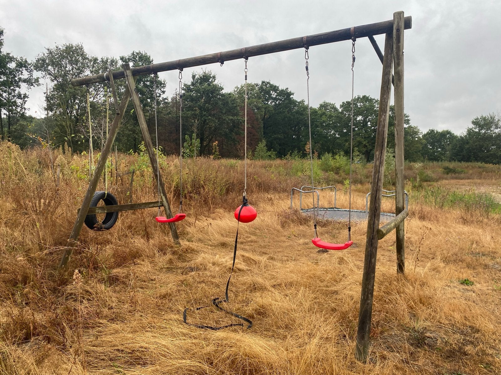 Houten grote schommel met meerdere schommels (inclusief), Kinderen en Baby's, Speelgoed | Buiten | Speeltoestellen, Ophalen, Gebruikt
