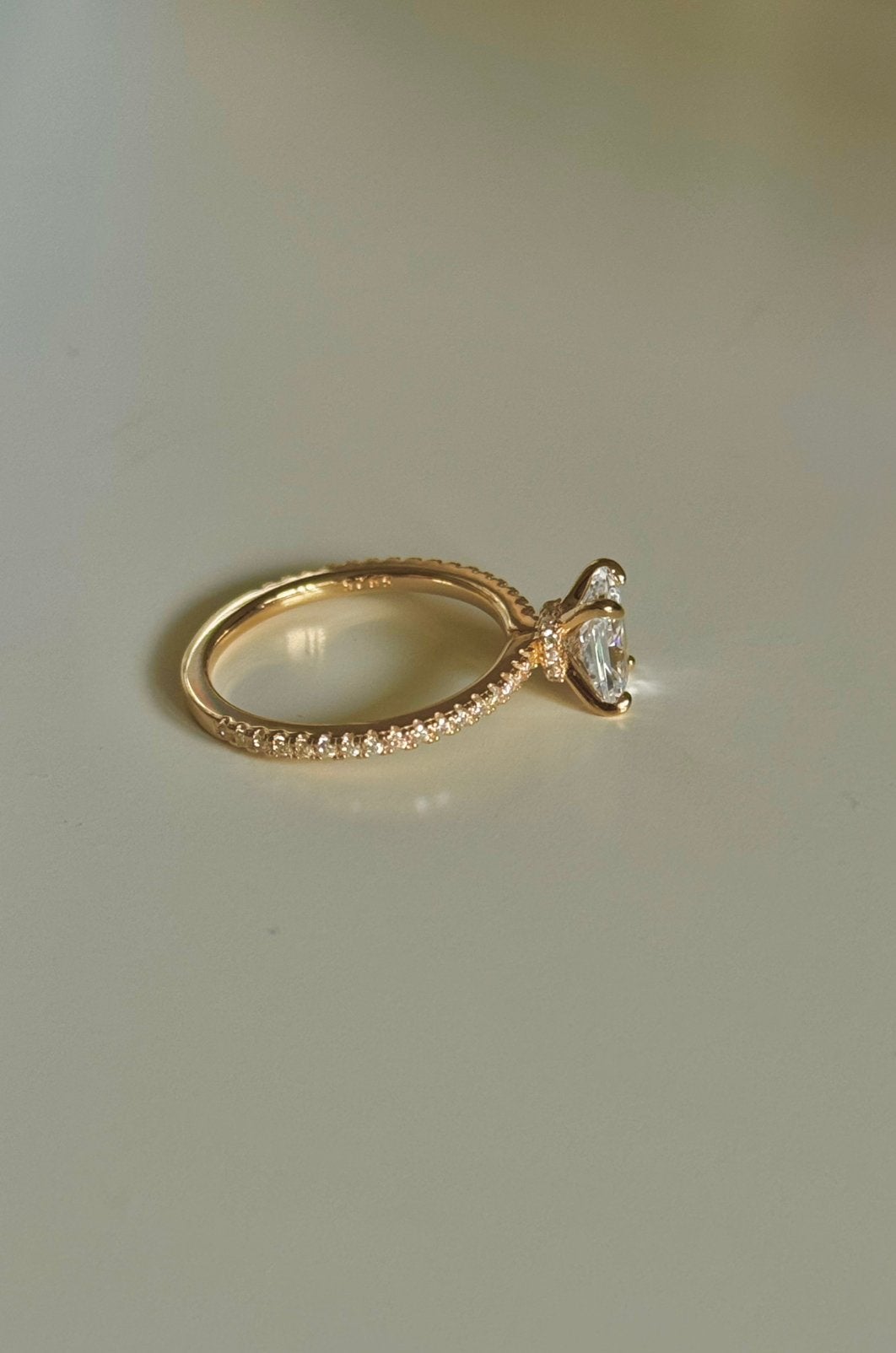 925 zilveren ring 18k goud verguld, Ophalen of Verzenden, Nieuw, Zilver, Neuspiercing