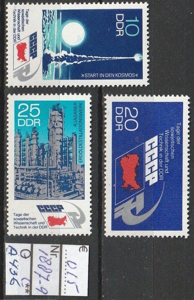 DDR Dag van de Russische Wetenschap Michel 1887-9 Nr.A436p, Verzenden, DDR, Postfris