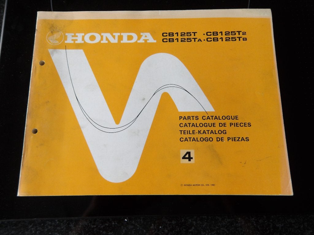 Onderdelenboek Honda CB125 T T2 Ta Tb 1981 serie, Motoren, Verzenden, Honda